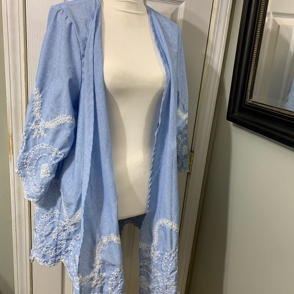 Blue and white cardigan, s-m. - Picture 5 of 8